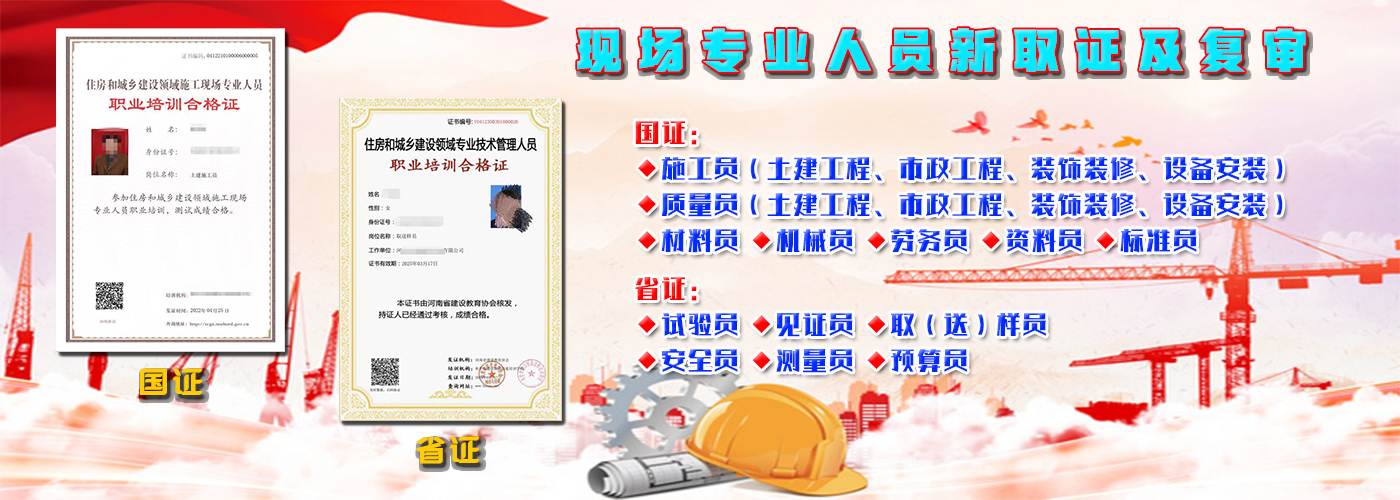 现场专业人员新取证及复审
