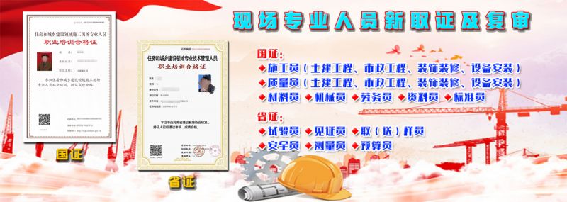 现场专业人员新取证及复审